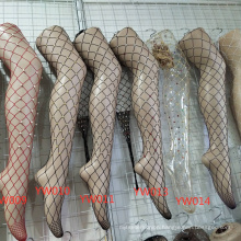 2020 women sexy tight nighty fishnet see through stockings, nylon rhinestone pantyhose